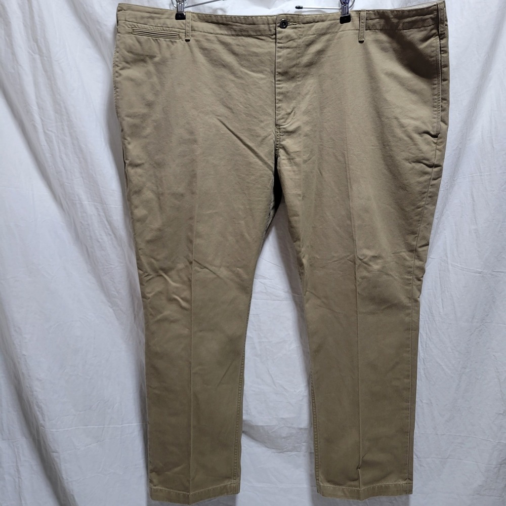 J Peterman Mens Chino Pants Trousers Size 50 Khaki Preppy Formal Tan Church